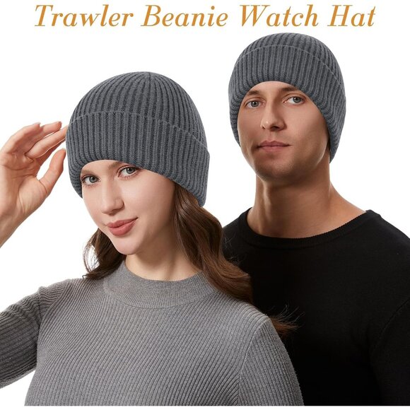 Fashionable Fisherman Beanie - Cozy Unisex Knit Hat for Every Winter Occasion - Picture 3 of 7
